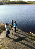 Hiunjärvi 19.5.2011. Oppaana Rauno Laine. 
Kuva © Arttu Lehtonen.